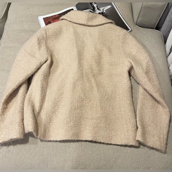 Eileen Fisher Boucle Lined Wool Jacket / Blazer In Cream/Ivory Size M - Picture 9 of 15